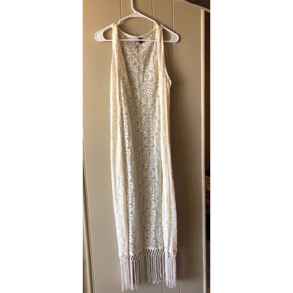 Off white lace vest